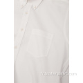 Chemise habillée blanche personnalisée pour hommes